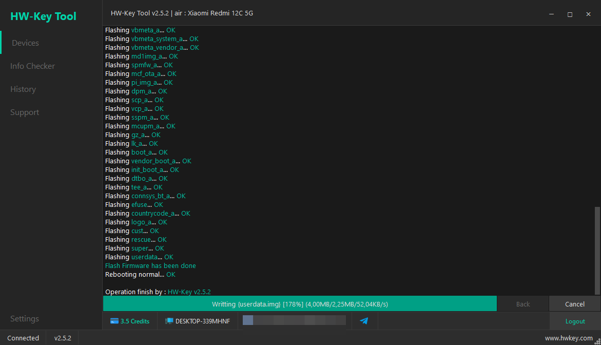 air : Xiaomi Redmi 12C 5G Flash Firmware - MTK