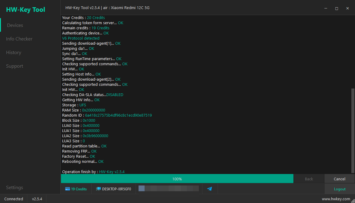 air : Xiaomi Redmi 12C 5G Remove FRP - MTK