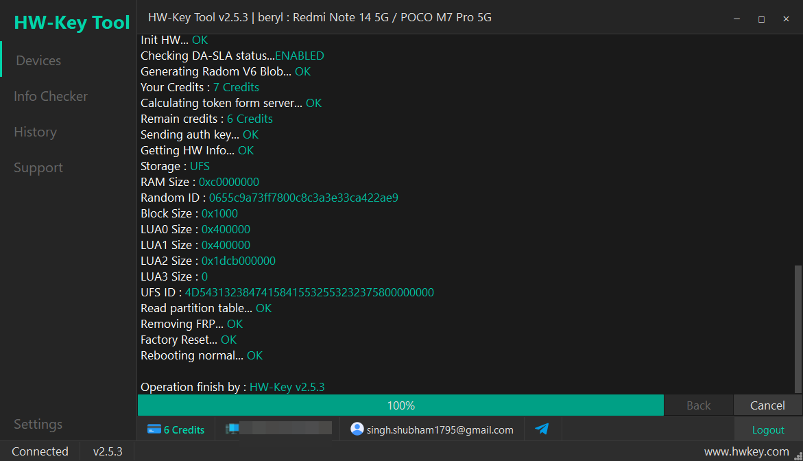 beryl : Redmi Note 14 5G / POCO M7 Pro 5G Remove FRP - MTK