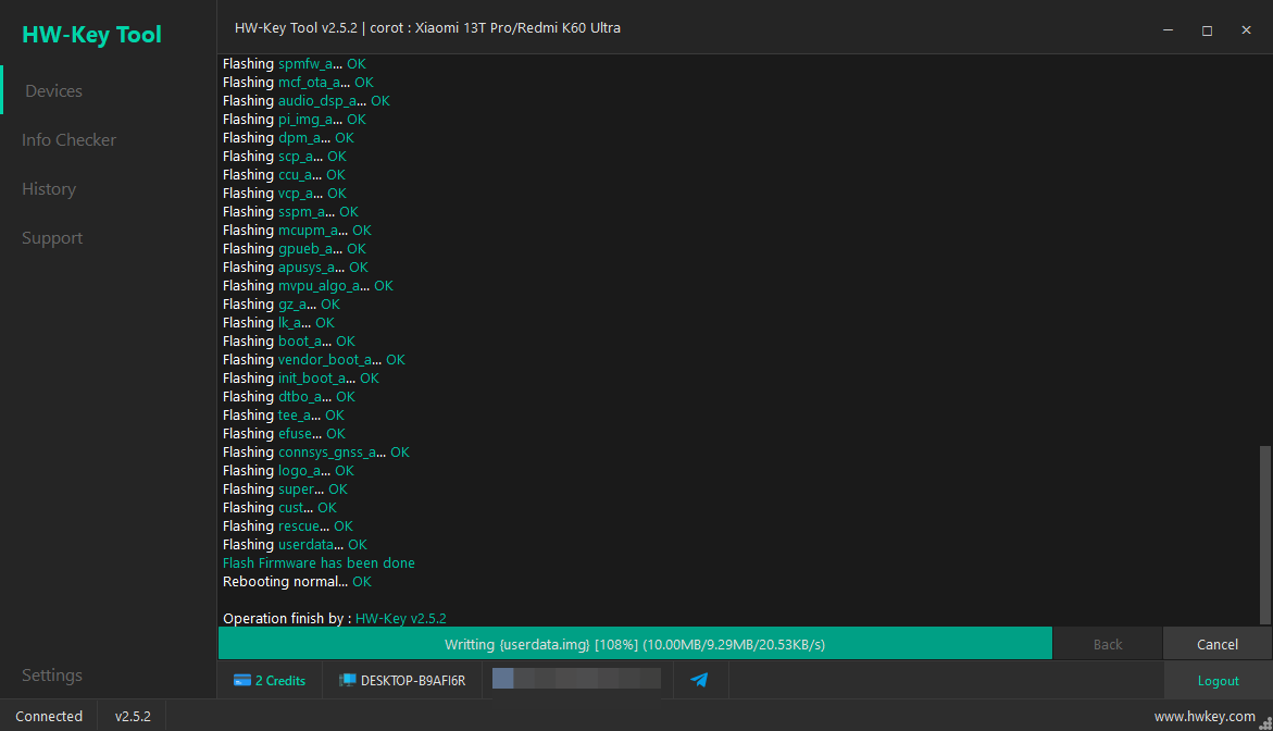 corot : Xiaomi 13T Pro/Redmi K60 Ultra Flash Firmware - MTK