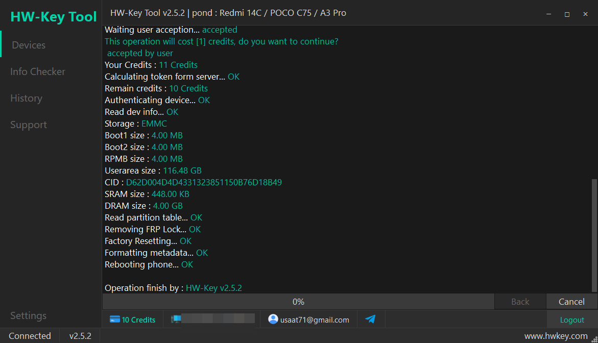 pond : Redmi 14C / POCO C75 / A3 Pro Remove FRP - MTK