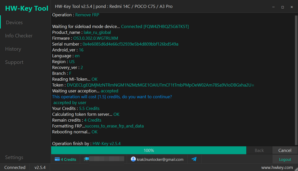 pond : Redmi 14C / POCO C75 / A3 Pro Remove FRP - Sideload Mode