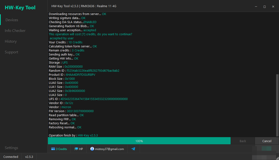 RMX3636 : Realme 11 4G Remove FRP - MTK