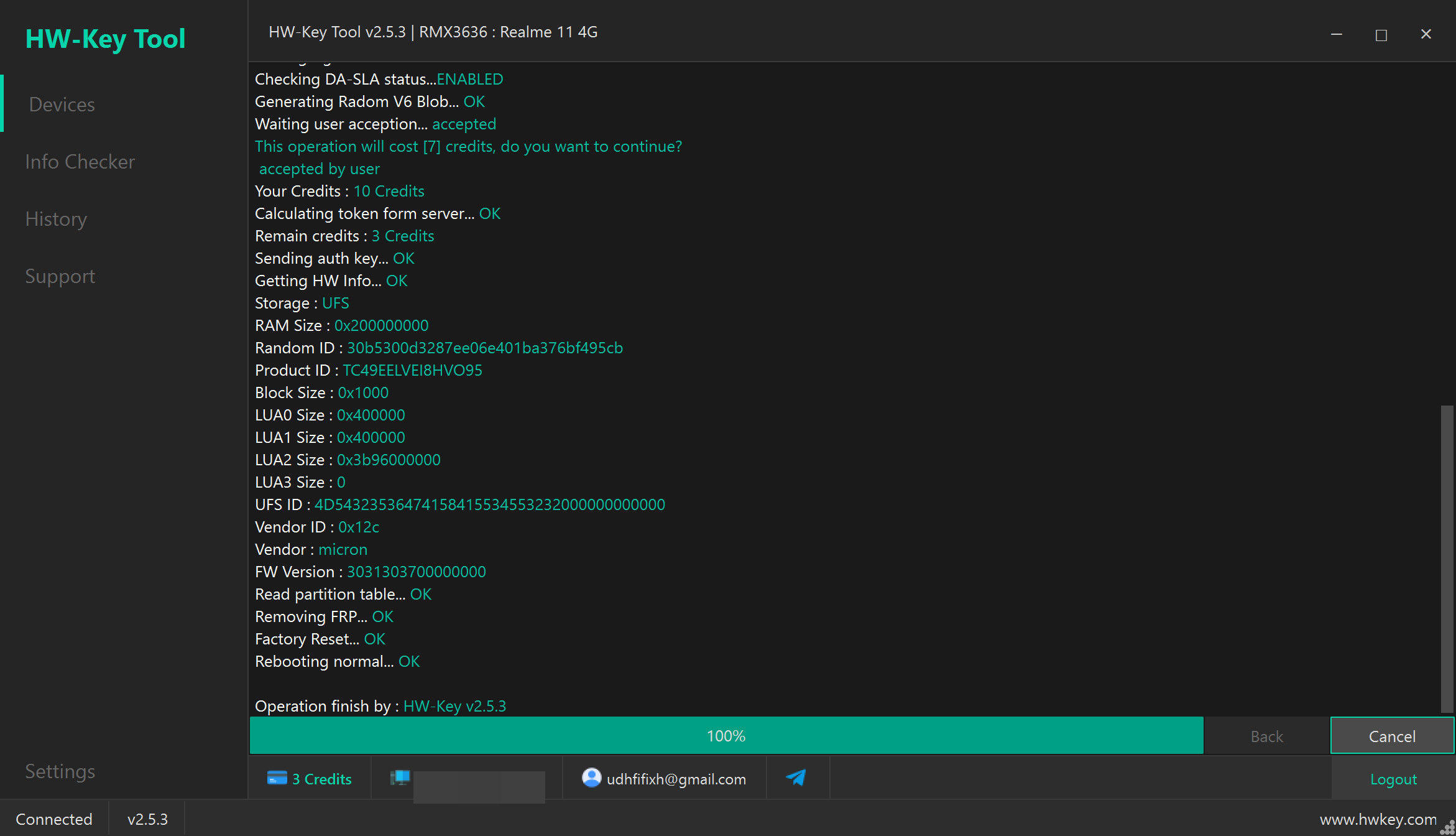 RMX3636 : Realme 11 4G Remove FRP - MTK