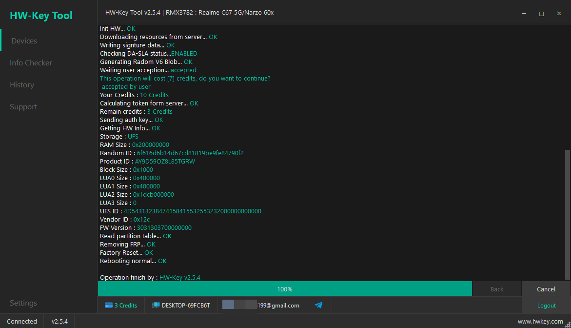 RMX3782 : Realme C67 5G/Narzo 60x Remove FRP - MTK