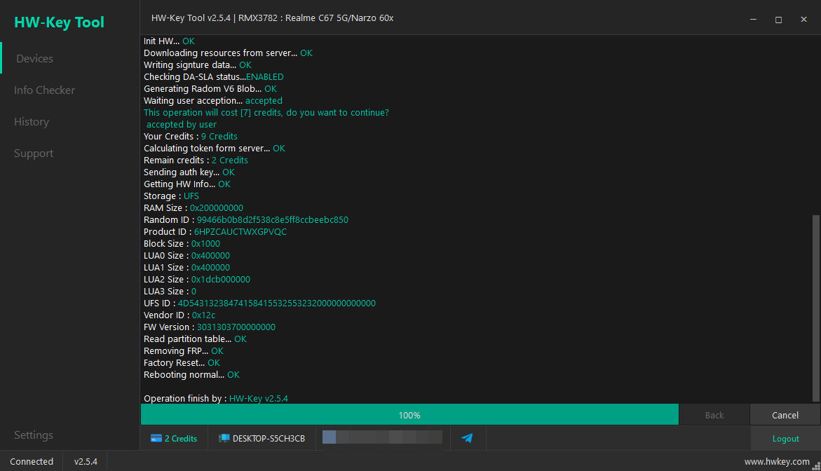 RMX3782 : Realme C67 5G/Narzo 60x Remove FRP - MTK
