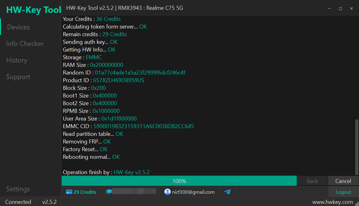 RMX3943 : Realme C75 5G Remove FRP - MTK