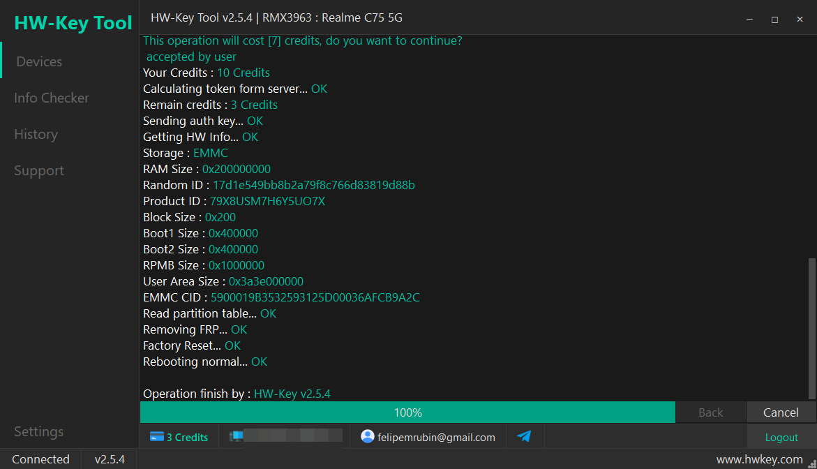 Remove FRP - MTK screenshot on Realme C75 5G