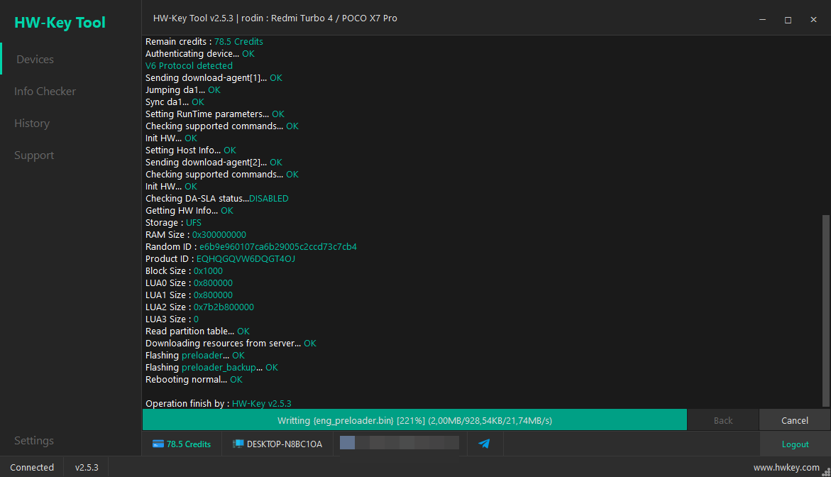 rodin : Redmi Turbo 4 / POCO X7 Pro Flash Eng Preloader - MTK