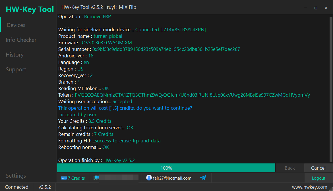 ruyi : MIX Flip Remove FRP - Sideload Mode