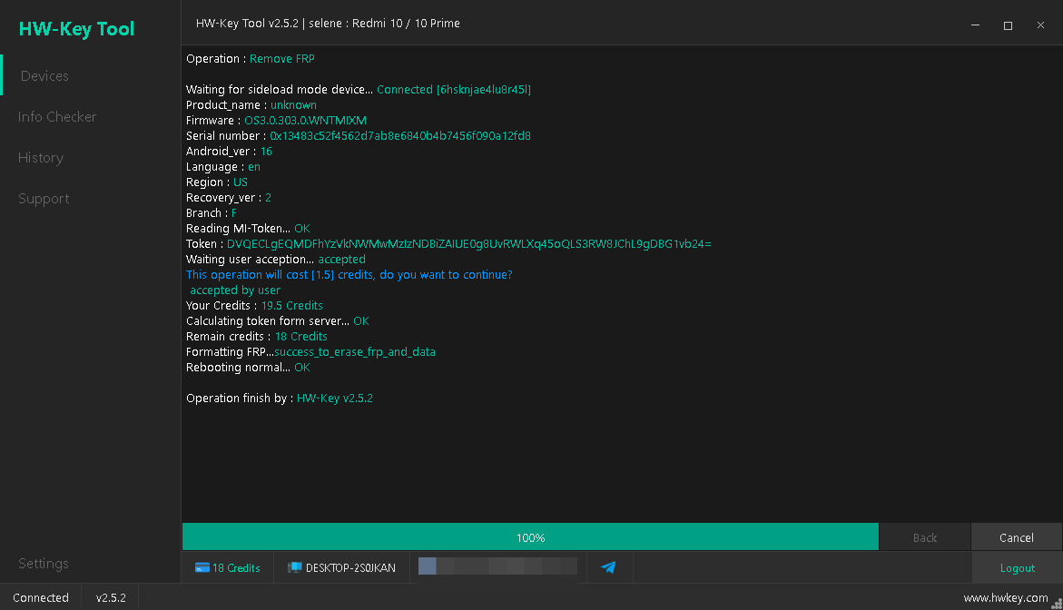 selene : Redmi 10 / 10 Prime Remove FRP - Sideload Mode