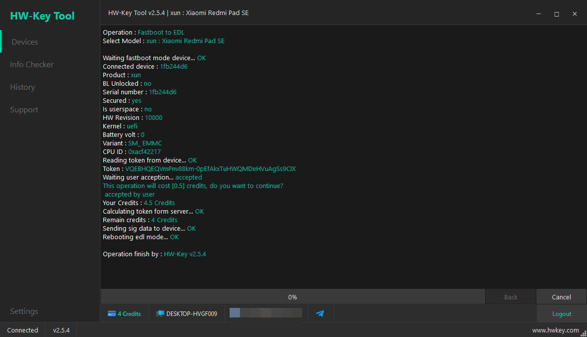 xun : Xiaomi Redmi Pad SE Fastboot to EDL
